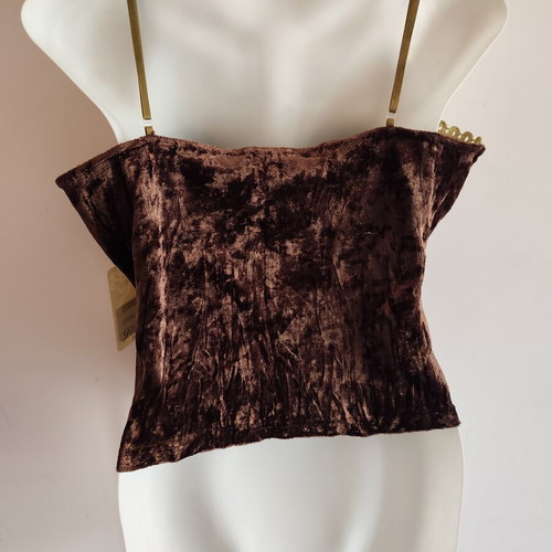 Velvet corset with gold details and green stones, new, Parisian style