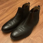 Nak leather ankle boots slightly used, black, size 42