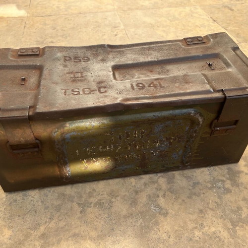 Metal ammunition box used, WW2 1941