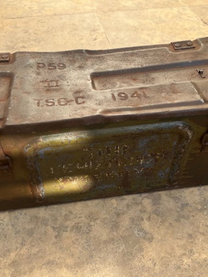 Metal ammunition box used, WW2 1941
