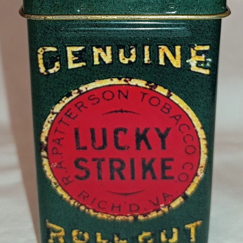 Lucky Strike vintage style metal tobacco box used reproduction