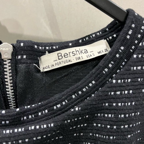 Bershka Mini Black Dress Small Like New With Cutouts