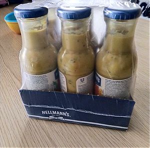 Hellmann's. Πακέτο 6 σάλτσες για σαλάτες. Λήγουν των Οκτωβρίο του 2024.