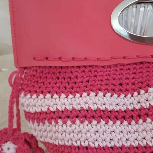 Rose Delight handbag new, pink and white