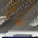  Αρχαίο Χρυσό νόμισμα Μέγας Αλέξανδρος αντίγραφο 22Κ επίχρυση θήκη με Αλυσίδα μενταγιόν κρεμαστό