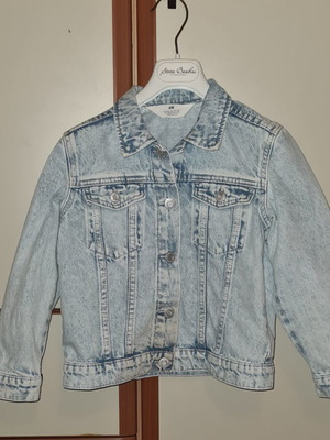 H&M Kids' Denim Jacket turquoise, like new, 5-6 years