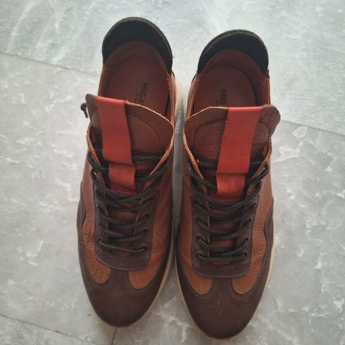 Migato leather brown sneakers size 42 used