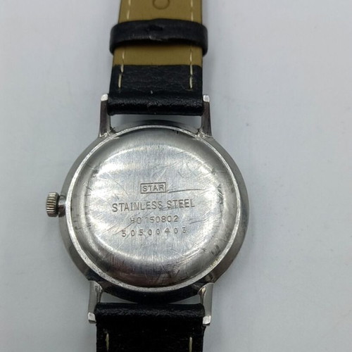 Citizen vintage wristwatch used, manual winding, black and silver