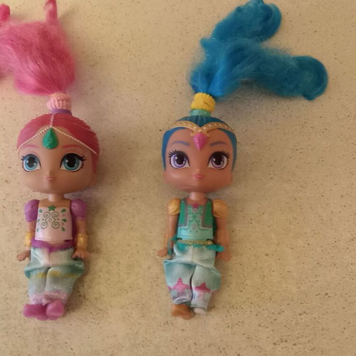 Shimmer and Shine dolls set used, pack of 2