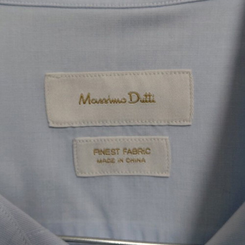 Massimo Dutti medium blue 100% cotton shirt like new