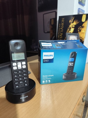Philips cordless home phone like new, black