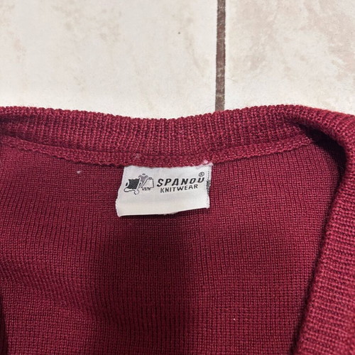 Kazaka knitted vest M/L like new, red, Greek made