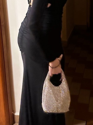 Handbag full of rhinestones used, worn once