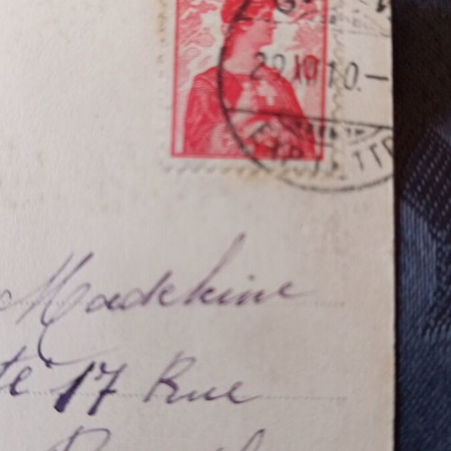 Postcard Switzerland 1910 used with stamp and postmark