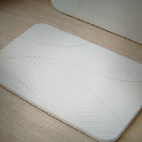 Diatomite stone bath mat, white, 40x60 cm