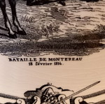 Belgian Boch La Louvière Ceramic Plate Napoleon Battle of Montereau
