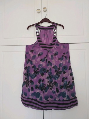 Semi-transparent dress-blouse like new, purple, size L