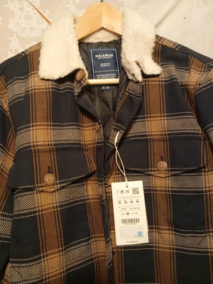 Τζάκετ μπουφάν Pull & Bear μέγεθος M καινούργιο μαύρο καφέ
