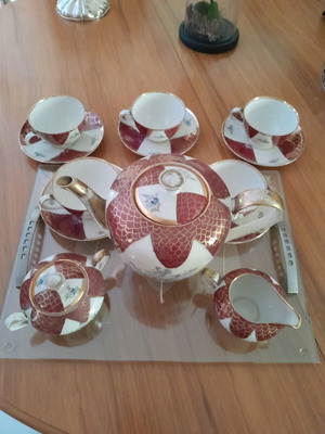 Vintage Bavaria porcelain tea set like new, 13 pieces