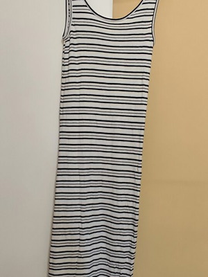 Striped mini dress Pull & Bear size S like new, black and white