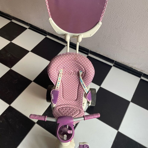 Smart Trike Splash toddler tricycle like new, purple with parent handle