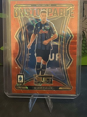 Mario Pasalic 2024-25 Panini Select Serie A Unstoppable Wave Red card like new