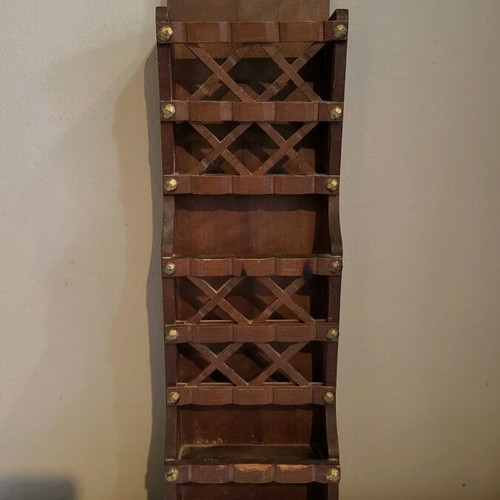Vintage θήκη για γράμματα και έγγραφα μεταχειρισμένη, ξύλινη, δεκαετίας 60-70
