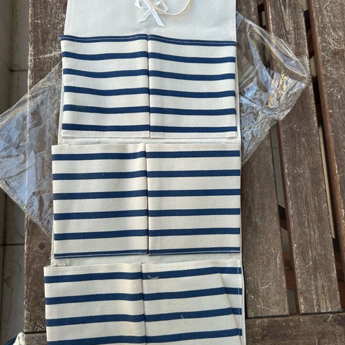 Hanging Storage Organizer with 6 Pockets, New Linen-Cotton Fabric