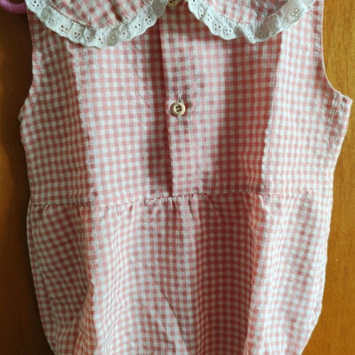 Shein walking romper like new, for 2-3 years old, white and pink