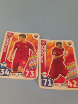 Roma football cards used, Pierotti Moreno