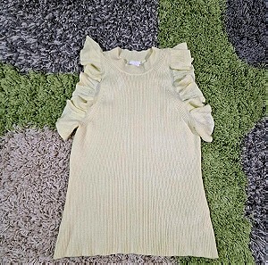H&M yellow knitted blouse! Size M