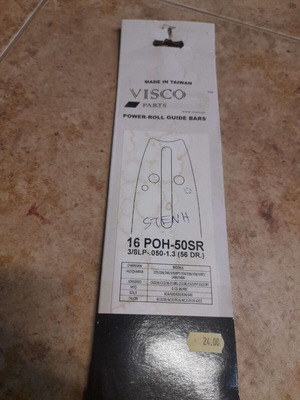 Chainsaw bar with sprocket 16'' 3/8" LP-.050"-1.3mm 56 drive links VISCO new