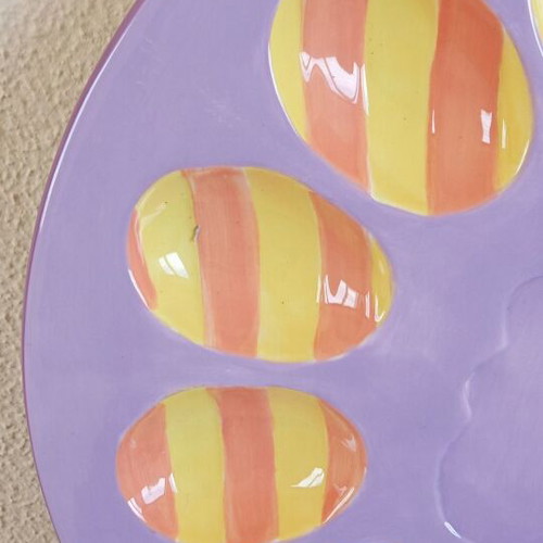 Easter egg holder 12 slots Marva glazed faience