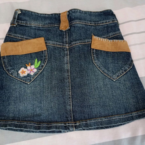 Chief blue girls' denim skirt new, size 128 cm