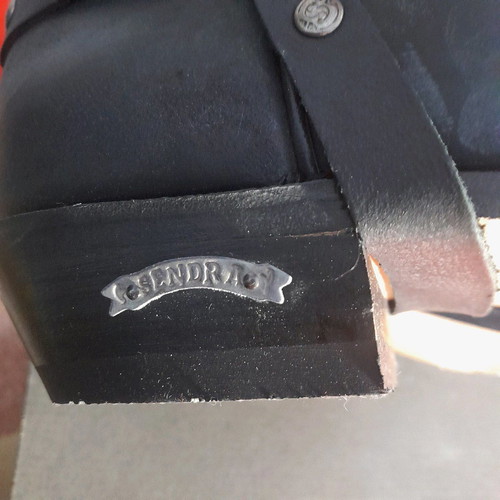 Sendra cowboy leather boots black new size 45