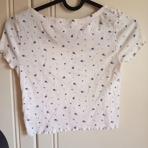 H&M Kids' T-shirt like new, white and blue, sizes XS-M