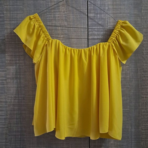 Dolce Domenica top with corset yellow like new, size S