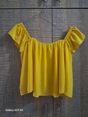 Dolce Domenica top with corset yellow like new, size S