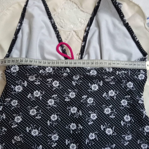 Laura Ashley Halterneck Bikini Top new, black and multicolor