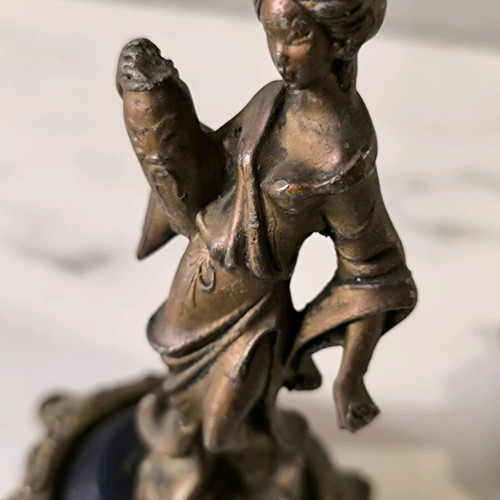 Bronze figurines used, Asian art statues from 1950