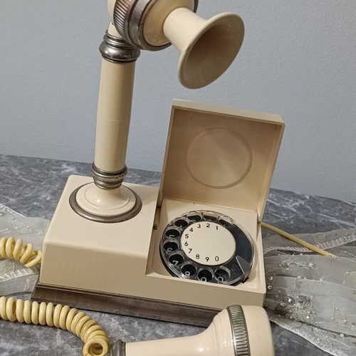 Vintage Telkom-RWT Malwa Rotary Phone used, beige, wired