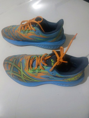 Asics running shoes used, size 39, blue multicolor