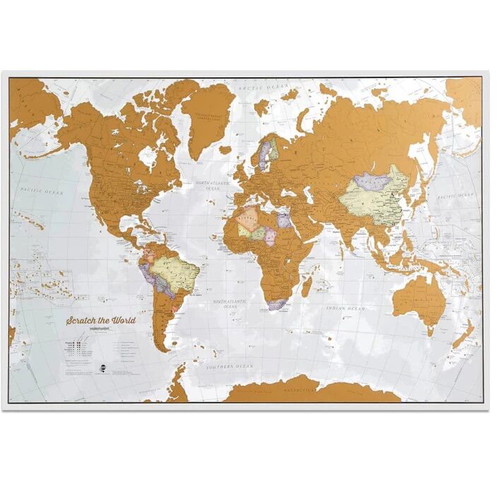 Scratch Map large size for office decoration