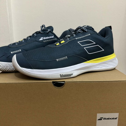 Babolat Sfx Evo tennis shoes like new, size 45, blue