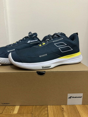 Babolat Sfx Evo tennis shoes like new, size 45, blue