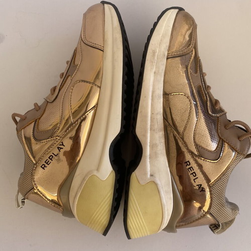 Replay women's sneakers size 39 used, gold