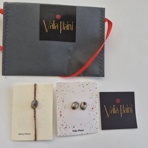 Valia Plaini jewelry set with turtle charms new