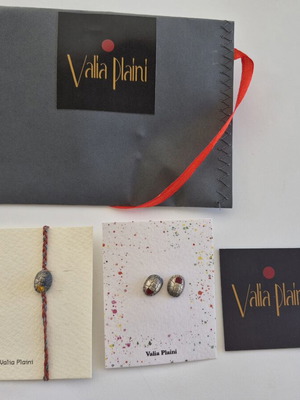 Valia Plaini jewelry set with turtle charms new