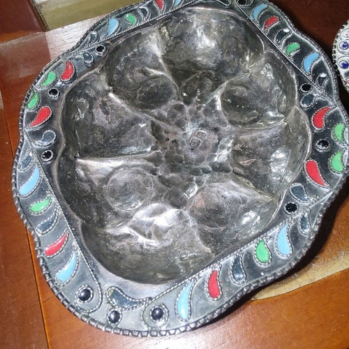 Silver eggs of Tsarist Russia used with enamel and bases