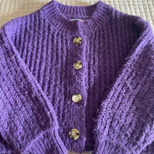Girls Zara purple cardigan like new for 9-10 years